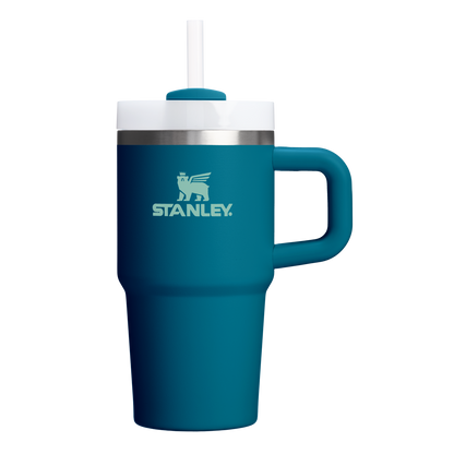 Insulated Travel The Quencher H2.O Flowstate Tumbler D069R - Double-Wall Vacuum Insulated Travel Tumbler with Straw - Coastal Teal