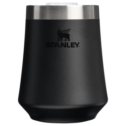 Shatterproof Luxury The Reserve Wine Tumbler D125V - Elegant Stemless Vacuum Insulated Wine Tumbler - Black 2.0