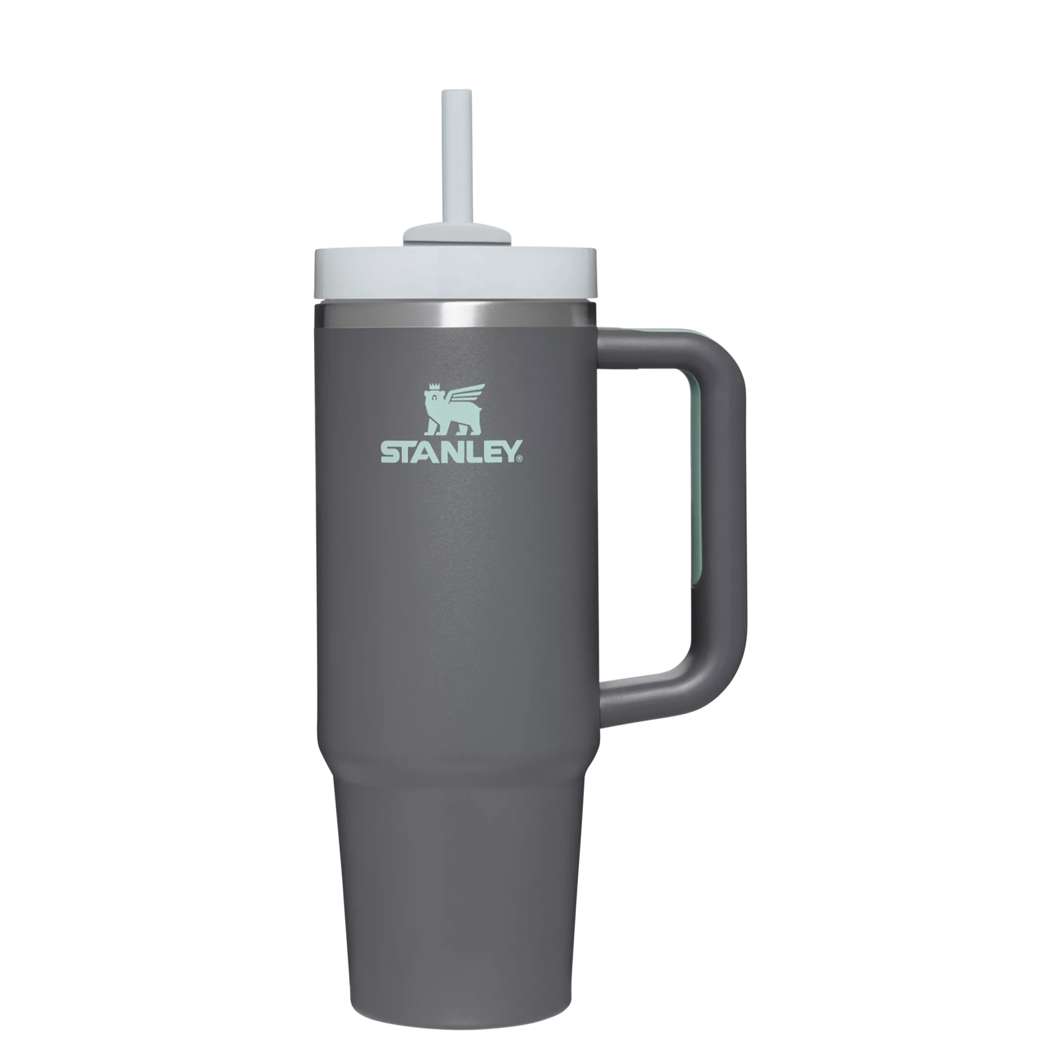 Splash-Resistant FlowState The Quencher H2.0 Flowstate Tumbler | Stanley Create D331C - Double-Wall Vacuum Insulated Travel Tumbler with Straw Detail